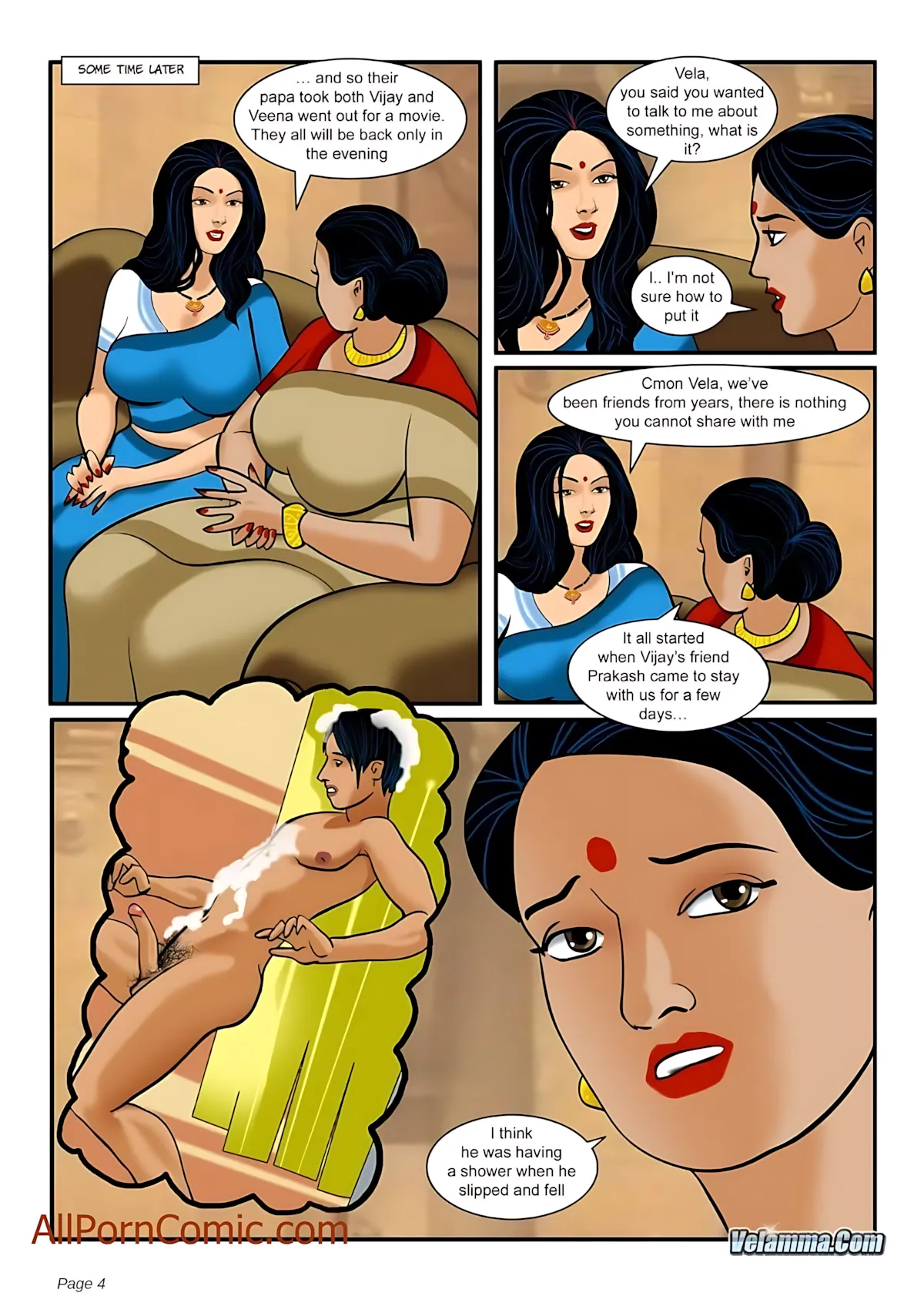 Velamma All Episodes Comics, 6 . Velamma - Episode 6 - Visit From An Old Friend, page 4 of 32