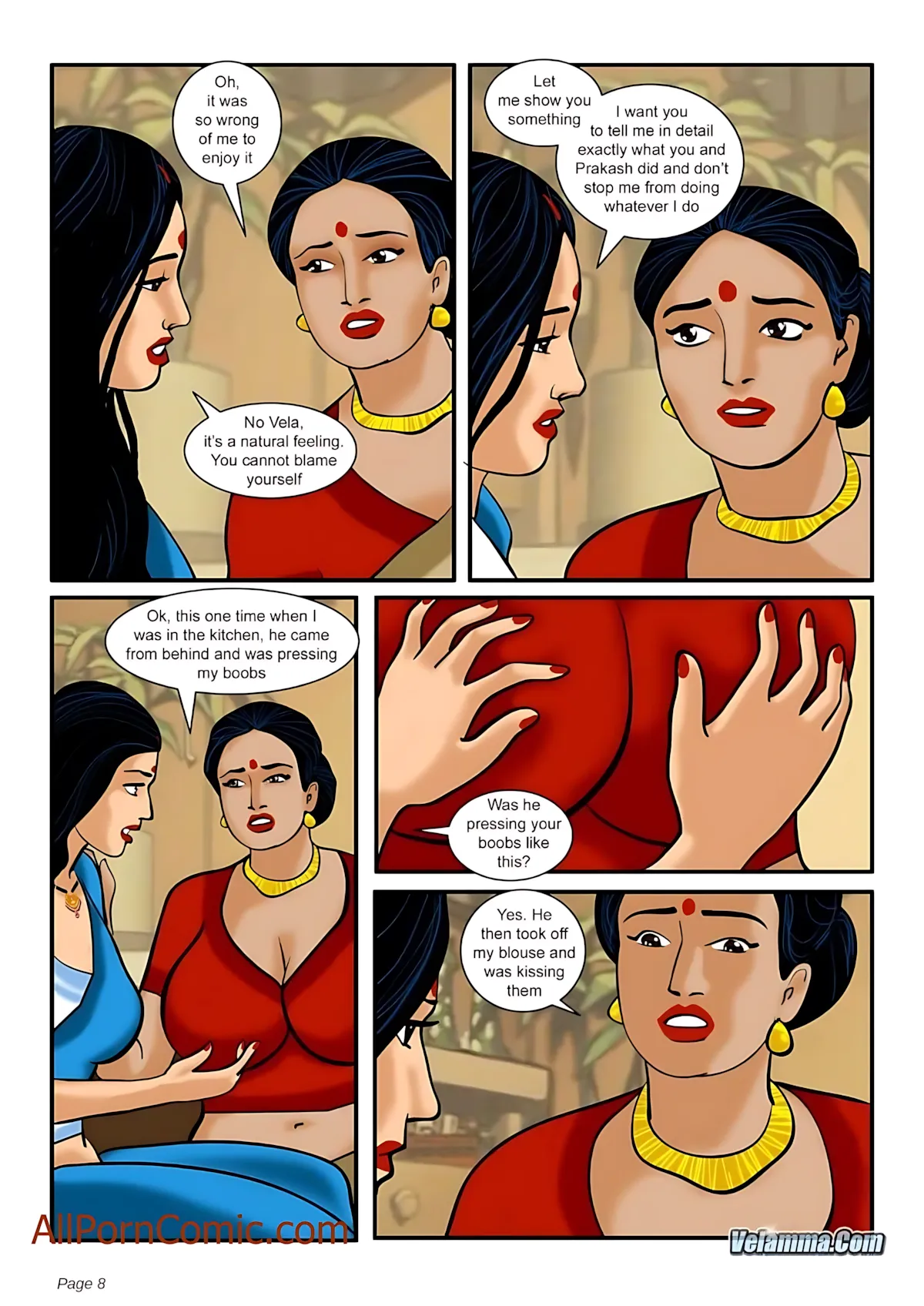 Velamma All Episodes Comics, 6 . Velamma - Episode 6 - Visit From An Old Friend, page 8 of 32