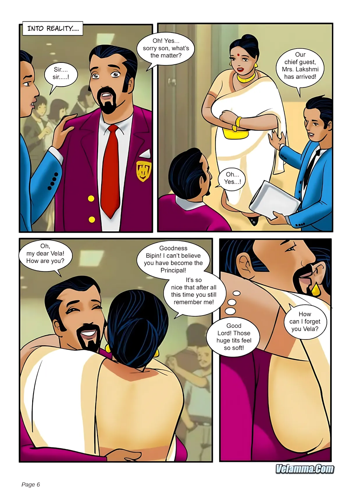 Velamma All Episodes Comics, 5 . Velamma - Episode 5 - The Chief Guest, page 6 of 31