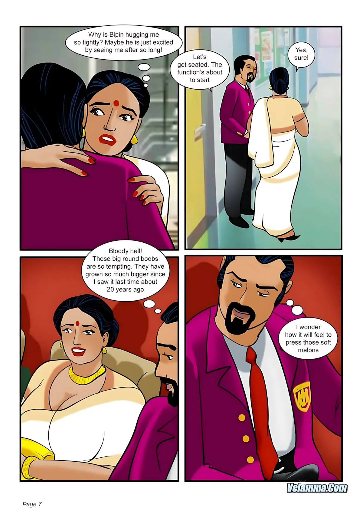 Velamma All Episodes Comics, 5 . Velamma - Episode 5 - The Chief Guest, page 7 of 31