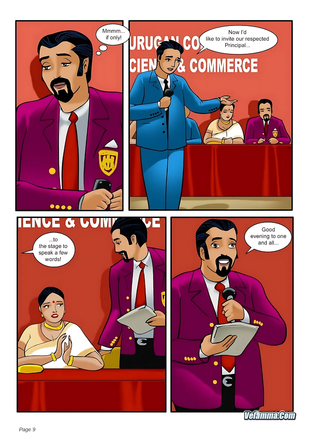 Velamma All Episodes Comics, 5 . Velamma - Episode 5 - The Chief Guest, page 9 of 31