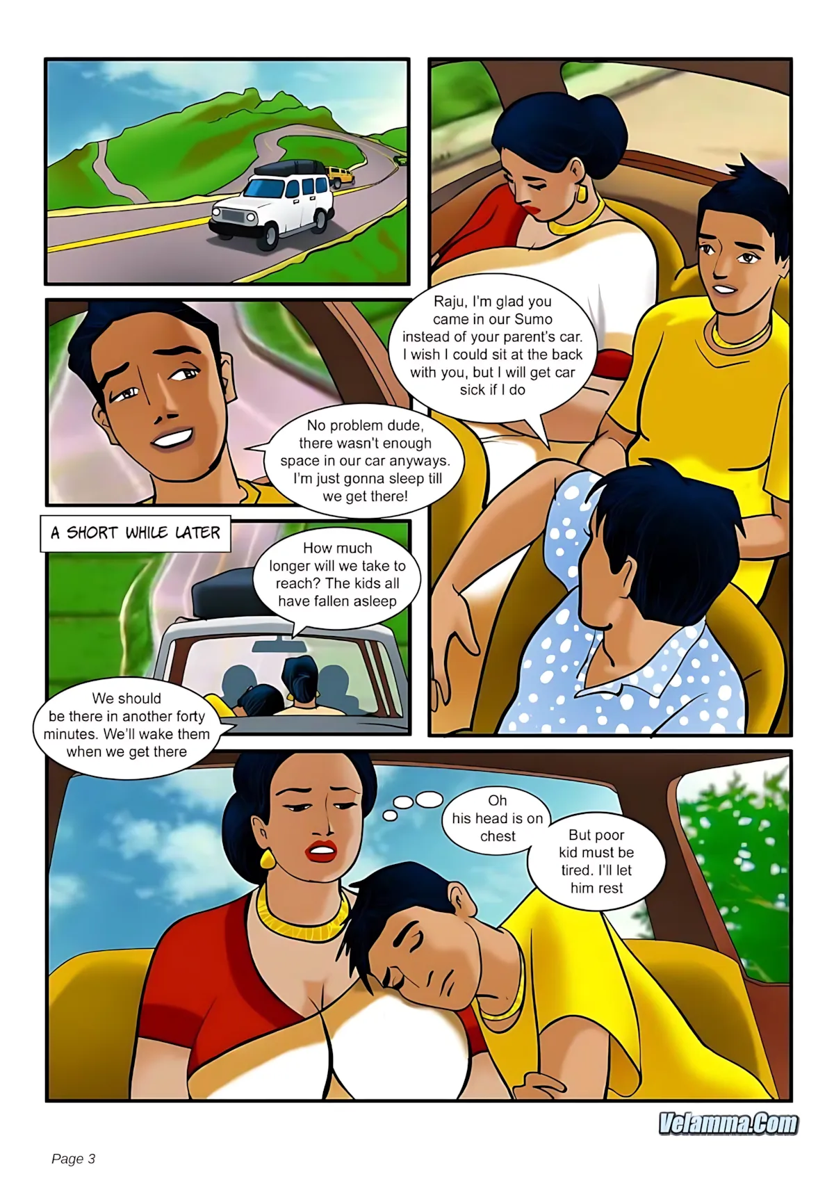 Velamma All Episodes Comics, 4 . Velamma - Episode 4 - The Picnic, page 3 of 29