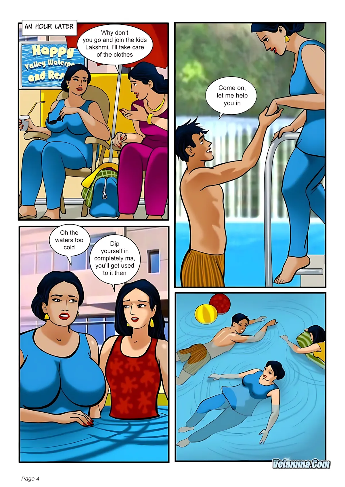 Velamma All Episodes Comics, 4 . Velamma - Episode 4 - The Picnic, page 4 of 29