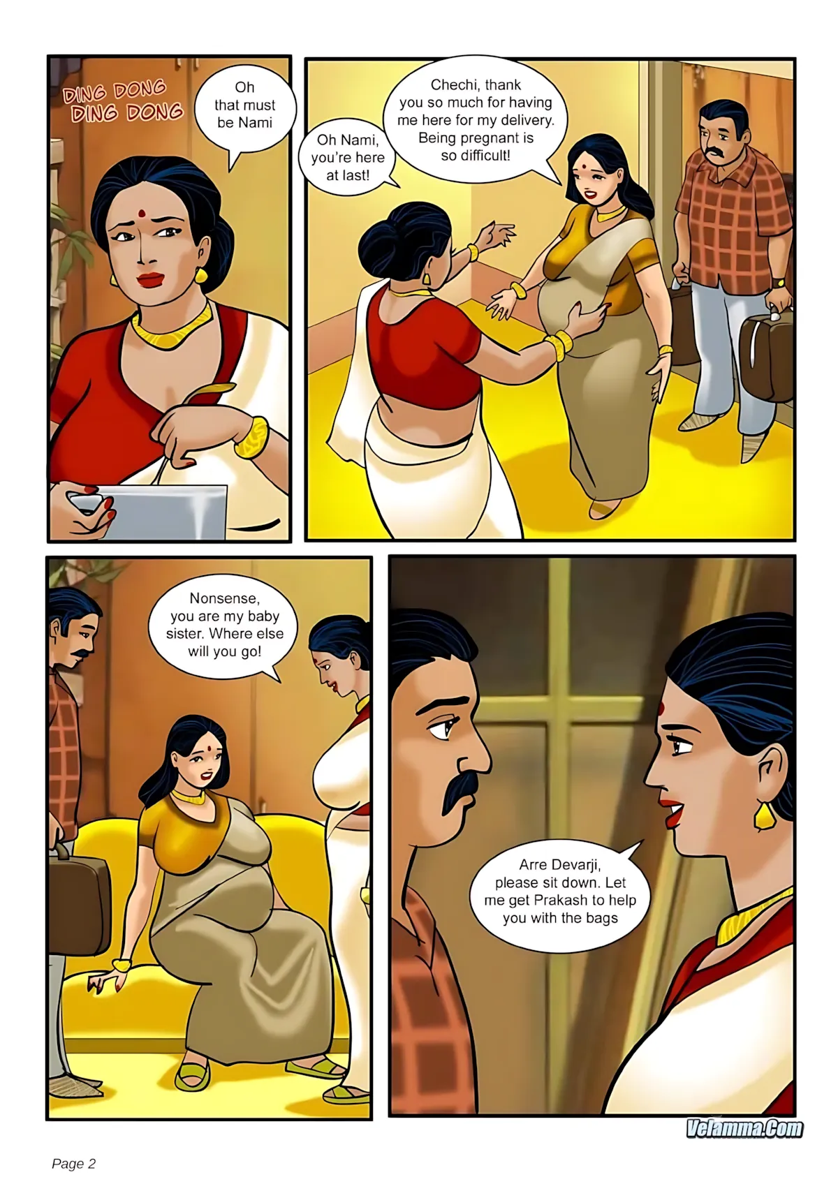 Velamma All Episodes Comics, 3 . Velamma - Episode 3 - How Far Would You Go For Your Family, page 2 of 31