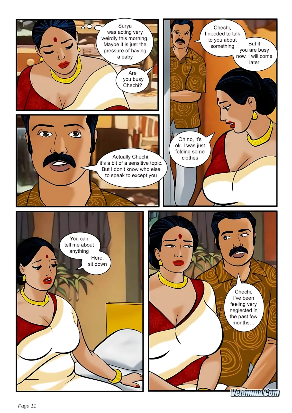 Velamma All Episodes Comics, 3 . Velamma - Episode 3 - How Far Would You Go For Your Family, page 11 of 31