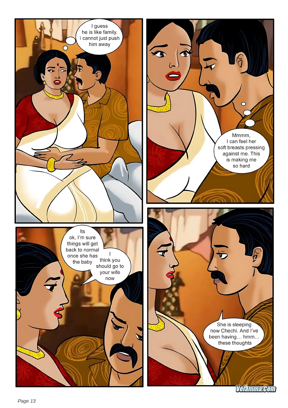 Velamma All Episodes Comics, 3 . Velamma - Episode 3 - How Far Would You Go For Your Family, page 13 of 31