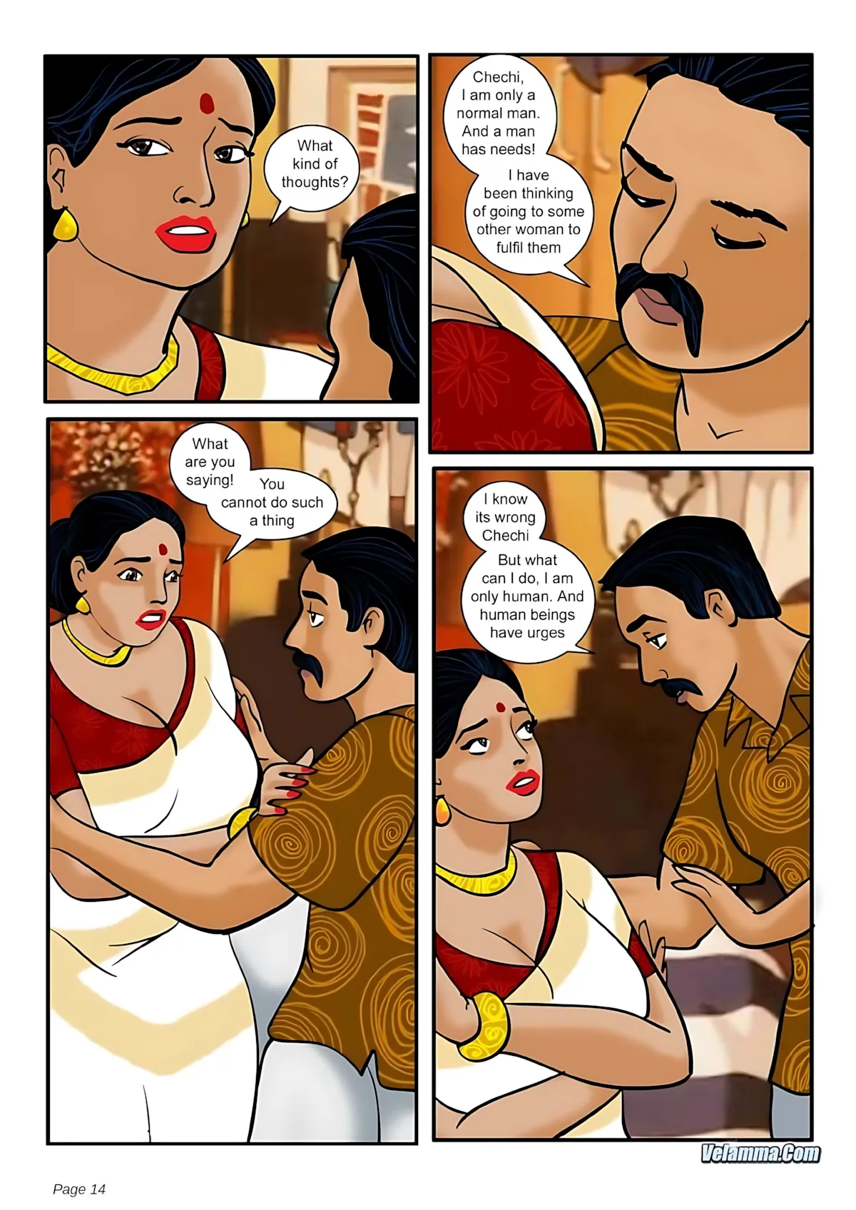 Velamma All Episodes Comics, 3 . Velamma - Episode 3 - How Far Would You Go For Your Family, page 14 of 31