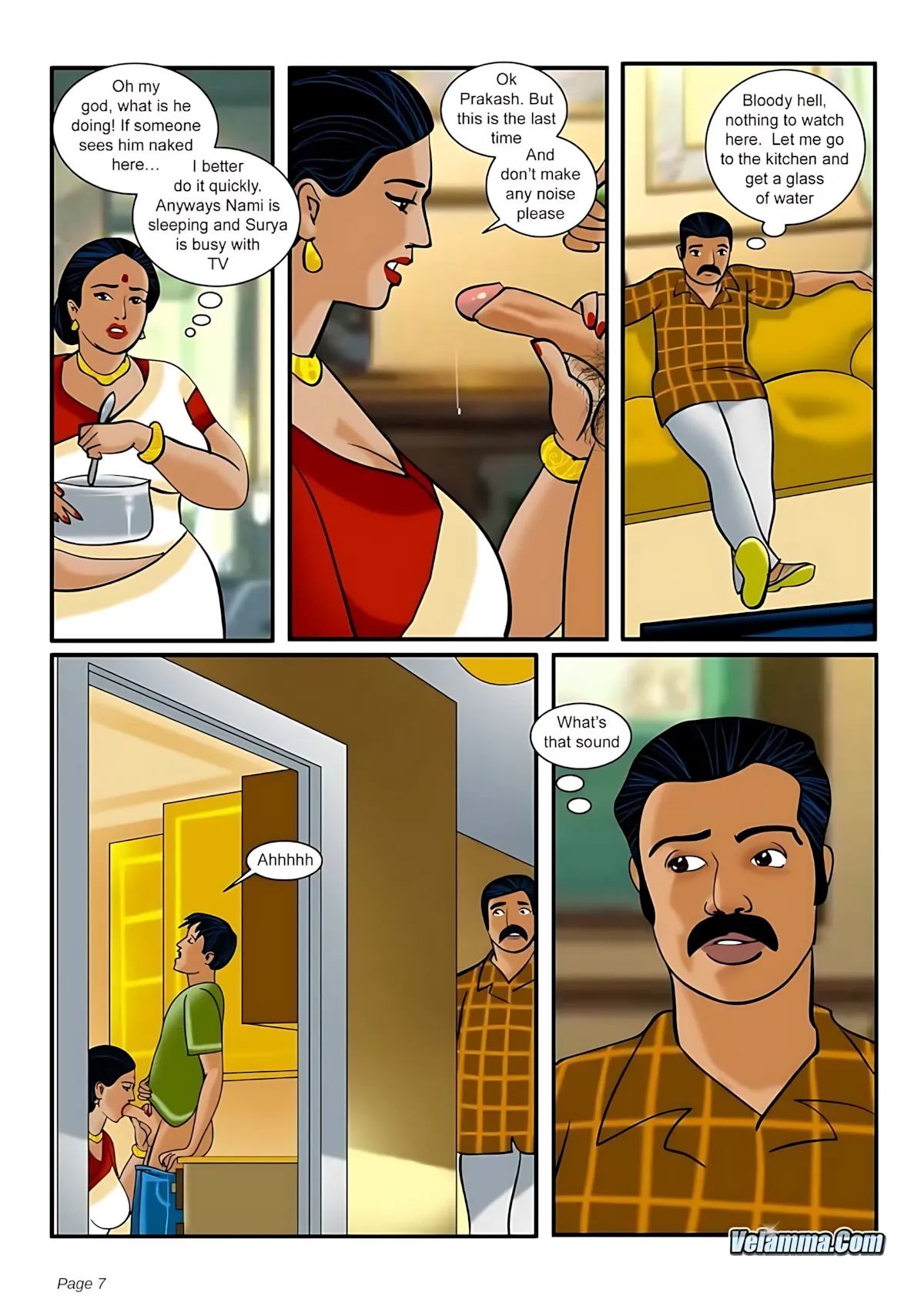 Velamma All Episodes Comics, 3 . Velamma - Episode 3 - How Far Would You Go For Your Family, page 7 of 31