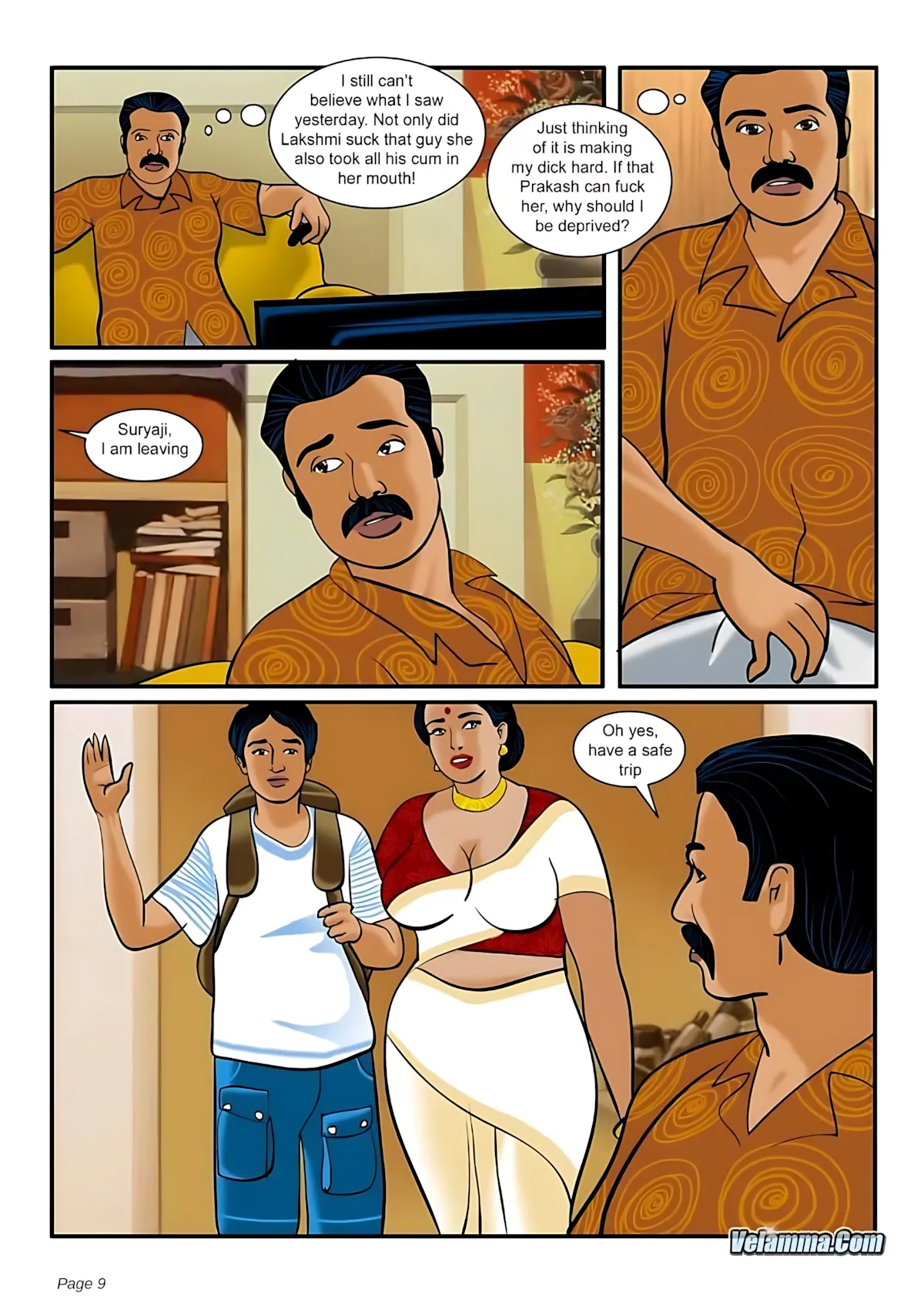 Velamma All Episodes Comics, 3 . Velamma - Episode 3 - How Far Would You Go For Your Family, page 9 of 31