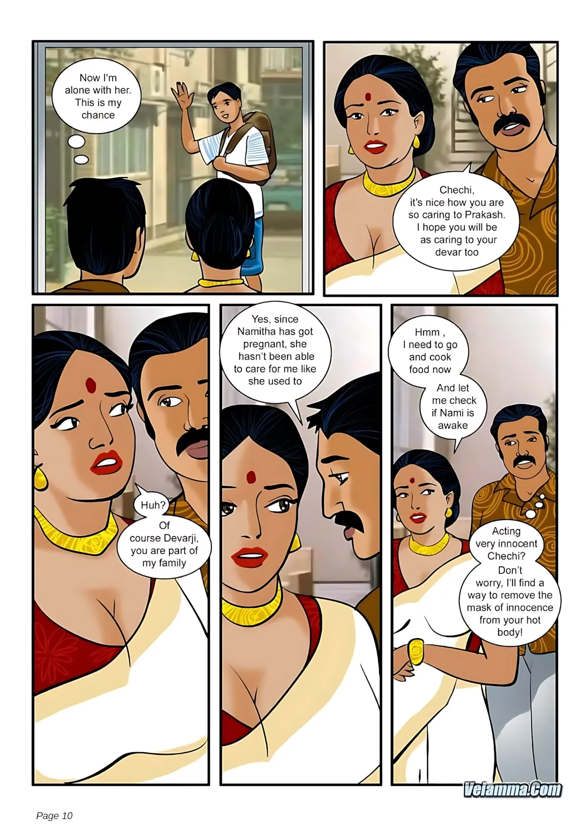 Velamma All Episodes Comics, 3 . Velamma - Episode 3 - How Far Would You Go For Your Family, page 10 of 31