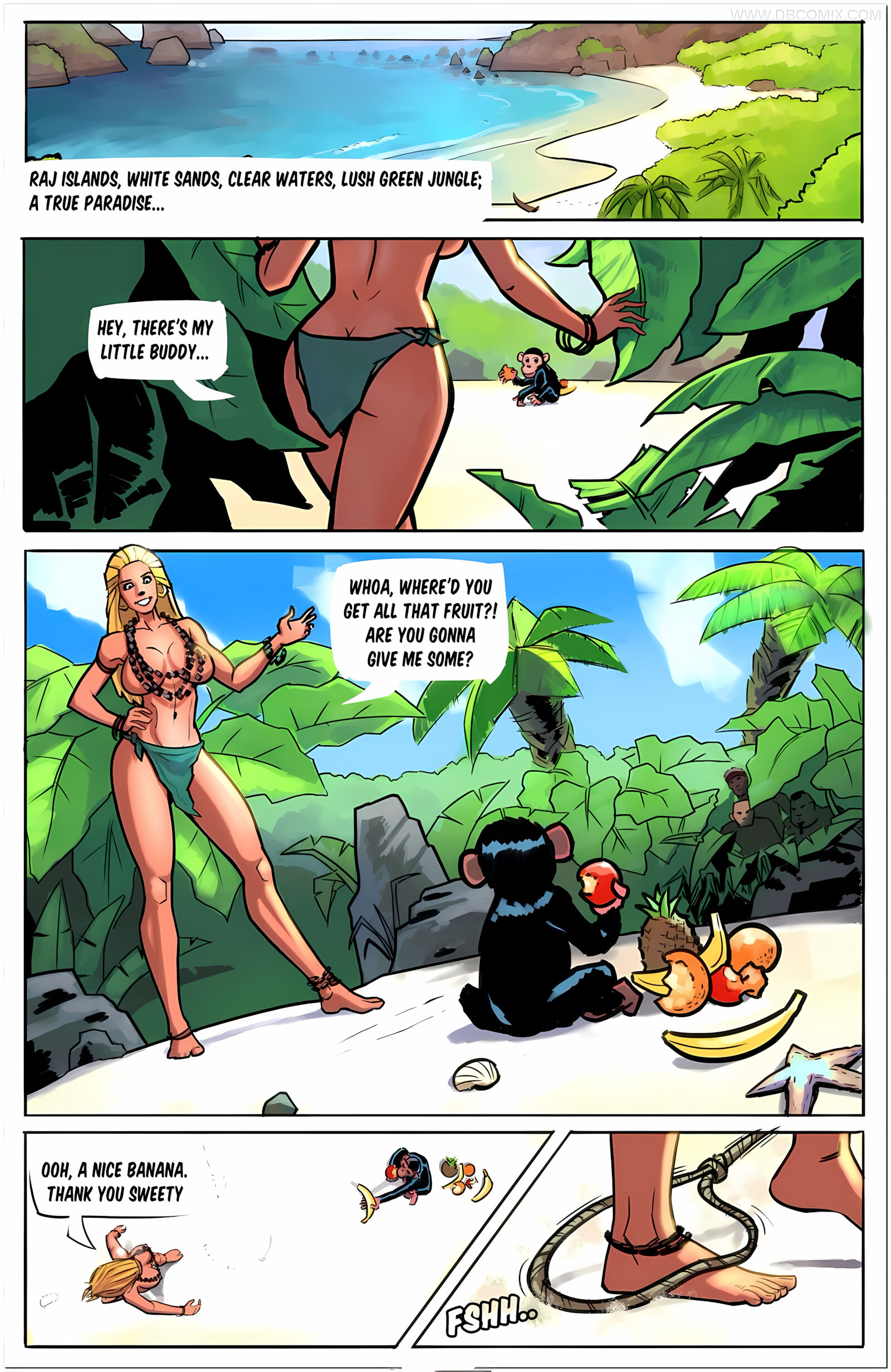 Jayla – Peril In The Jungle [DBComix], Jayla - Peril In The Jungle, page 2 of 14