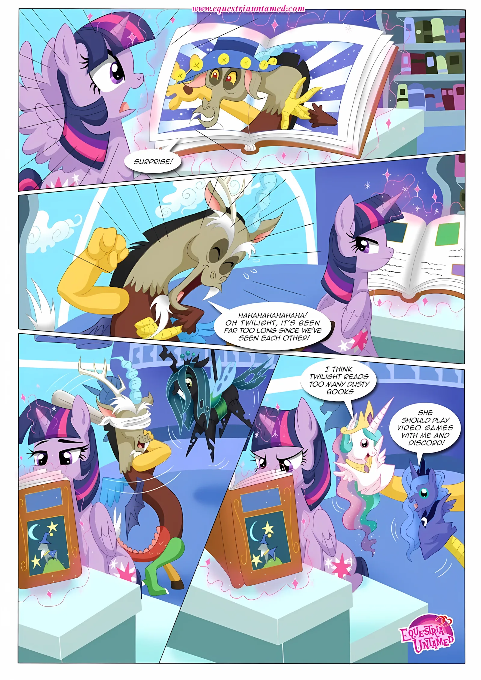 Libraries Are Supposed To Be Quiet (My Little Pony – Friendship Is Magic), 1 . Libraries Are Supposed To Be Quiet - (My Little Pony - Friendship Is Magic) [PalComix], page 3 of 17