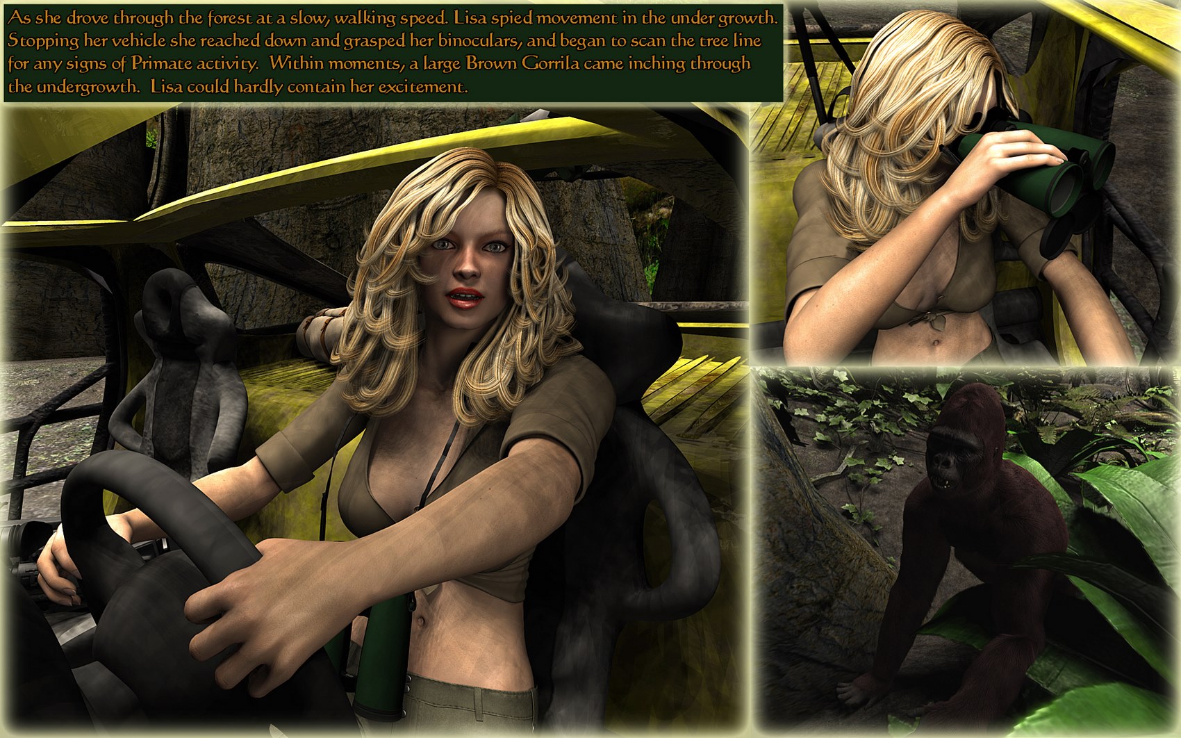 Lisa Cartwright’s: Gorilla’s In The Mist [DarkSoul3D], Lisa Cartwright's: Gorilla's In The Mist, page 3 of 45