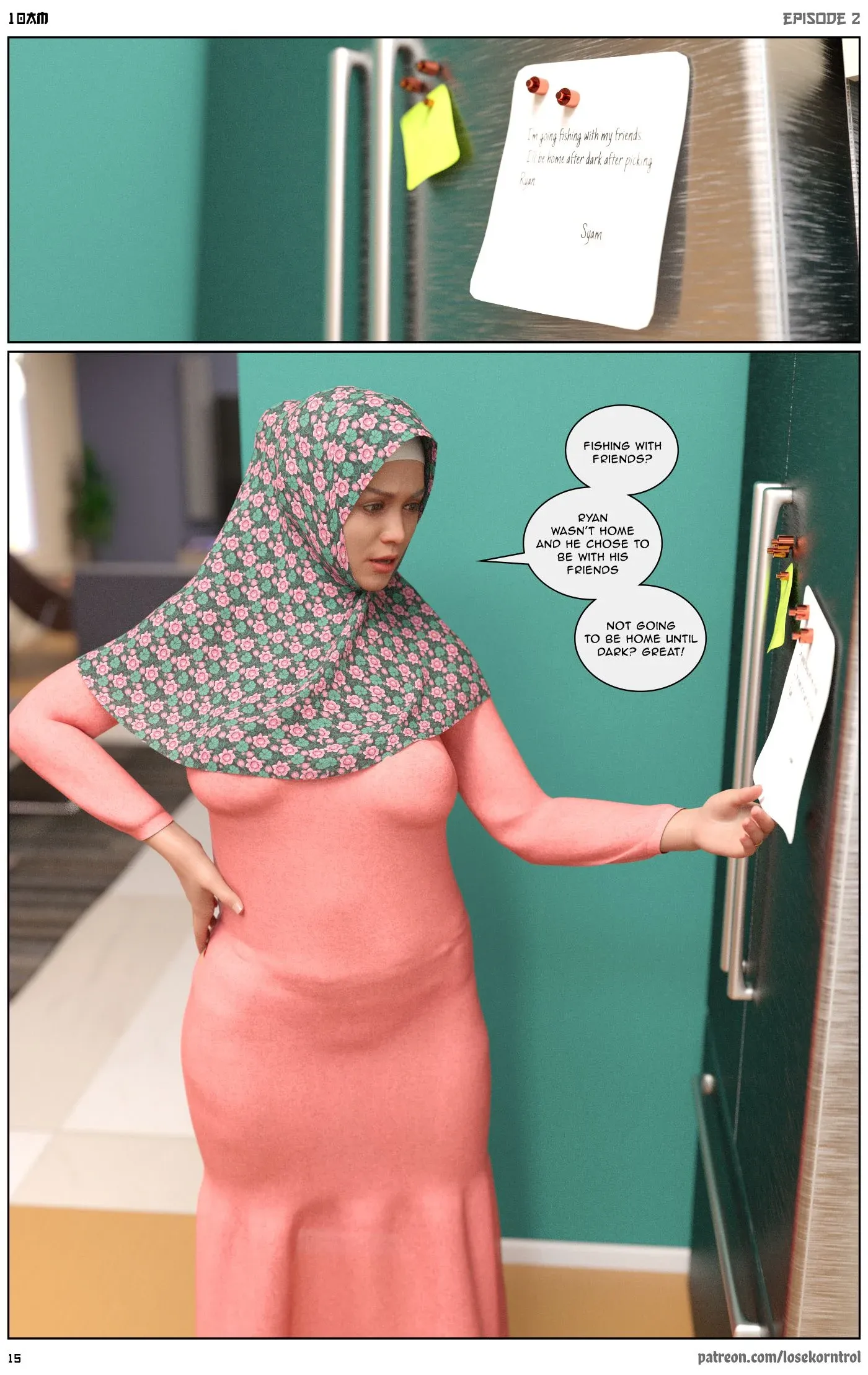 10 AM, 2 . 10 AM - Chapter 2 [LoseKorntrol, Hijab 3DX], page 15 of 50