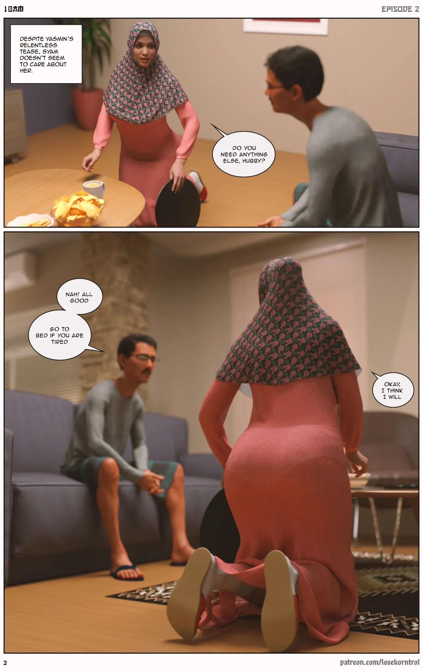 10 AM, 2 . 10 AM - Chapter 2 [LoseKorntrol, Hijab 3DX], page 3 of 50