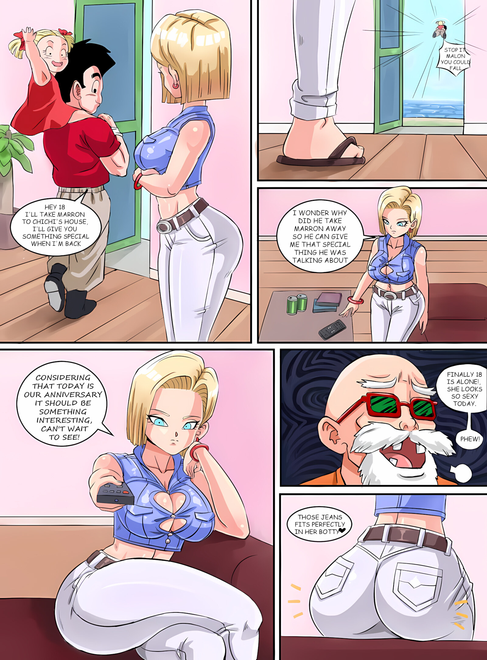Android 18 Is Alone! [Pink Pawg], Android 18 Is Alone!, page 2 of 8